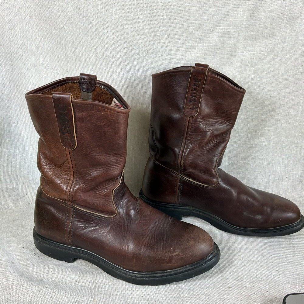 Vintage Red Wing Pecos Work Boots Leather Western‎ Pull On Men's Size US 11.5 E2